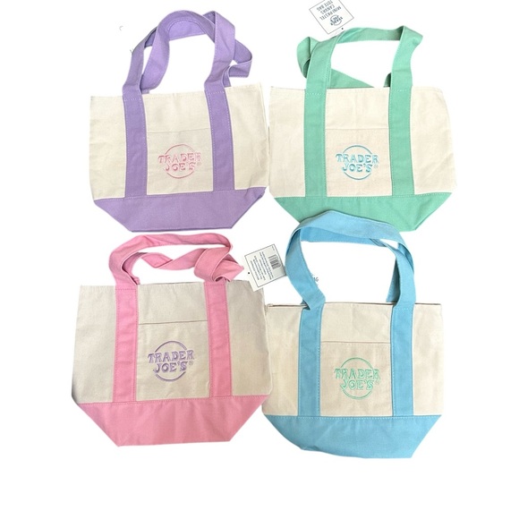 Trader Joe'S Handbags - TRADER JOE’S Pastel Mini Totes - Set of 4